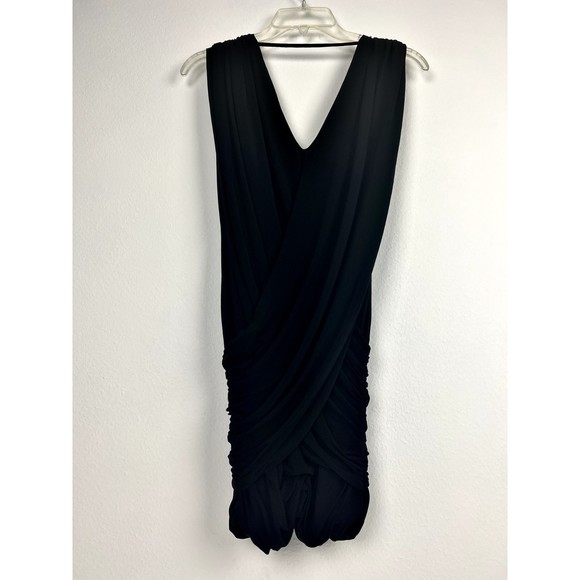 BCBG Max Azria Women’s Dress Alondra Black XS Ruched Gathered Drape Nice - Picture 3 of 8